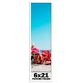 thumbnail image 1 of 6x21 Frame White Solid Wood Picture Frame Includes UV Acrylic Shatter Guard Front, Acid Free Foam, 1 of 7