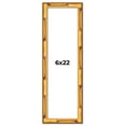 thumbnail image 1 of 6x22 Frame Gold Bamboo Picture Frame - Complete Modern Photo Frame Includes UV Acrylic Shatter, 1 of 8