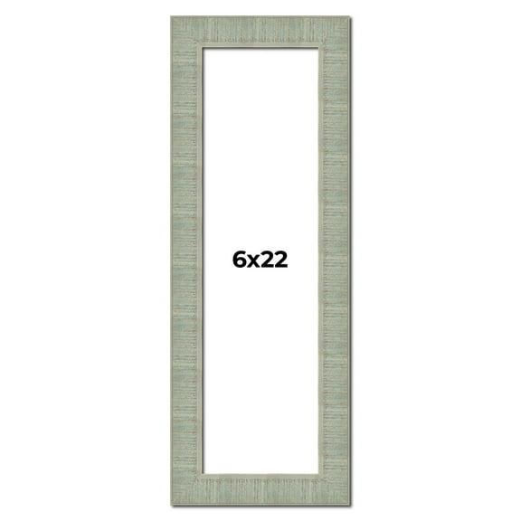 6x22 Frame Green Desert Pear Solid Wood Picture Frame | 1.625 Inch Moulding Width | Interior Frame