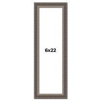 6x22 Frame Silver Real Wood Picture Frame Width 1.25 Inches | Interior Frame Depth 0.5 Inches |