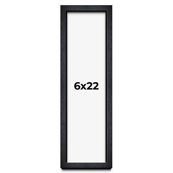 6x22 Shadow Box Frame Black | 1 Inches Deep Real Wood Farmhouse Shadowbox Display Frame | UV