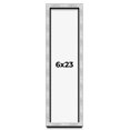 thumbnail image 1 of 6x23 Frame Brushed Silver Solid Wood Picture Frame | 0.75 Inch Moulding Width | Rabbet Depth 0.75, 1 of 5
