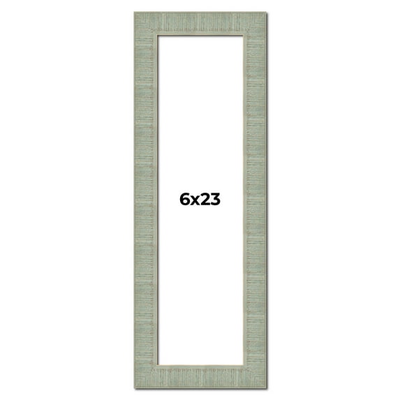 6x23 Frame Green Desert Pear Solid Wood Picture Frame | 1.625 Inch Moulding Width | Interior Frame