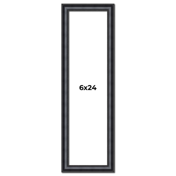 6x24 Frame Black Real Wood Picture Frame Width 1.25 inches | Interior Frame Depth 0.5 inches |