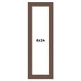 thumbnail image 1 of 6x24 Frame Brown Farmhouse Solid Wood Picture Frame Width 1.5 Inches | Interior Frame Depth 0.5, 1 of 8