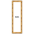 thumbnail image 1 of 6x24 Frame Gold Bamboo Solid Wood Picture Frame | 1 Inch Moulding Width | Interior Frame Depth 0.75, 1 of 8
