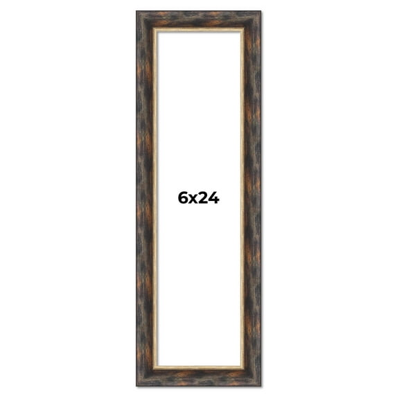 6x24 Frame Gold Real Wood Picture Frame Width 1.5 inches | Interior Frame Depth 0.5 inches |