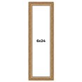 thumbnail image 1 of 6x24 Frame Gold Solid Wood Picture Frame Width 1.25 Inches | Interior Frame Depth 0.375 Inches |, 1 of 8