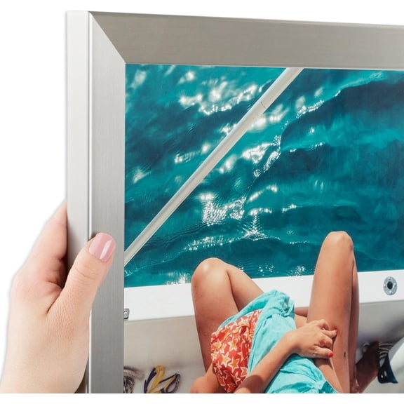 6x24 inch Chrome Stainless Steel Picture Frame, 2WOMFRBW26966-6x24