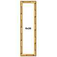 thumbnail image 1 of 6x26 Frame Gold Bamboo Solid Wood Picture Frame | 1 Inch Moulding Width | Interior Frame Depth 0.75, 1 of 8