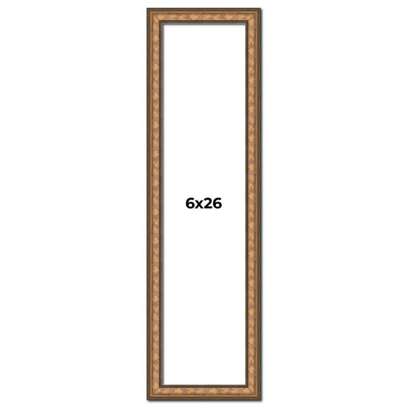 6x26 Frame Gold Real Wood Picture Frame Width 1.25 inches | Interior Frame Depth 0.5 inches |