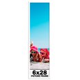 thumbnail image 1 of 6x28 Frame White Solid Wood Picture Frame Includes UV Acrylic Shatter Guard Front, Acid Free Foam, 1 of 7