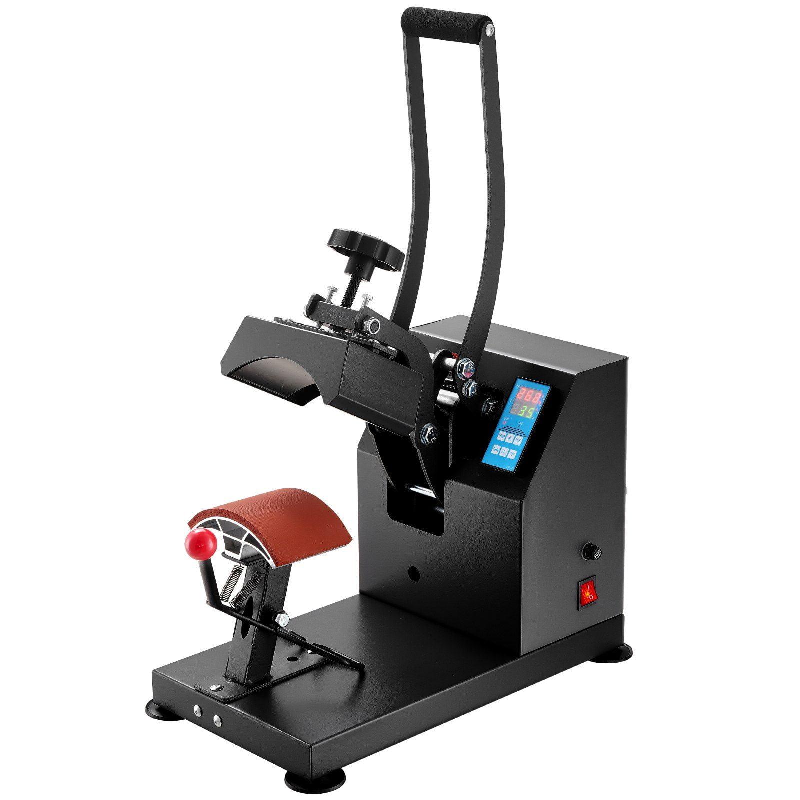 6x3.75Inch Clamshell Hat Heat Press - Curved Element for Caps, Digital LCD Timer & Temp Control, Rigid Steel Frame, No Stick Surface, Ideal for Hat Sublimation (6x3.75Inch)
