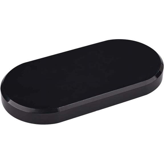 6x3 Black Oval Acrylic Display Block Beveled Edge Solid Riser Base for Desktop Decor Photography Props