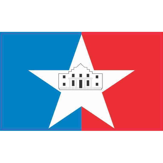 6X3 City Of San Antonio Texas Flag Sticker Vinyl Vehicle Flags Decal