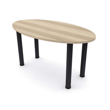 6x3 Oval Shaped Conference Room Table With  Legs Power And Data