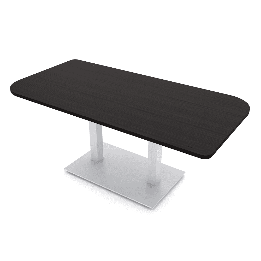 6x3 Rounded Corner Conferencce Table Duo Shaped Table Power And Data ...