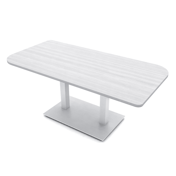 6x3 Rounded Corner Conferencce Table Duo Shaped Table Power And Data