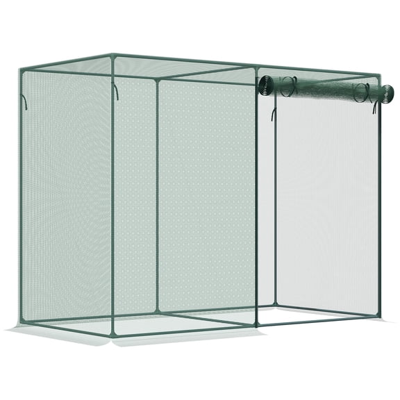 6x3 ft Plant Protection Tent with Zippered Doors, Steel Frame Crop Cage for Vegetable Garden, Backyard, Green