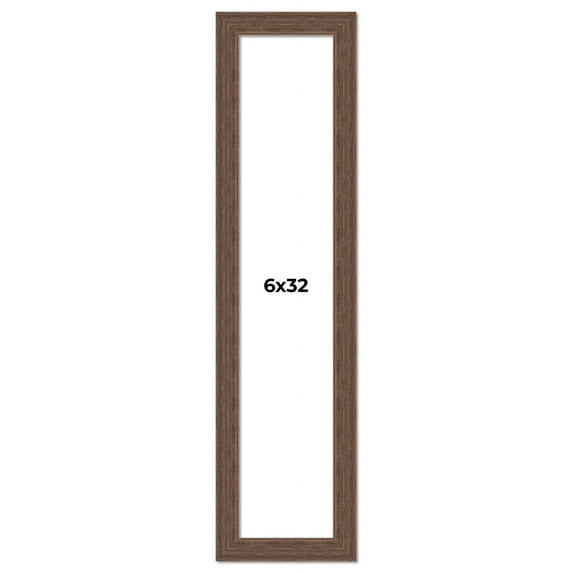6x32 Frame Brown Distressed Barnwood Picture Frame | Rustic Farmhouse Photo Frame Includes UV