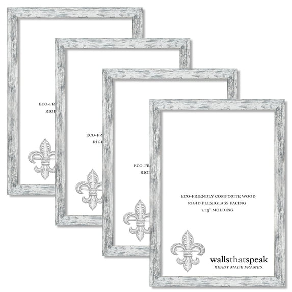 6x33 White American Barn Picture Frame for Puzzles Posters Photos or Artwork (4-Pack)