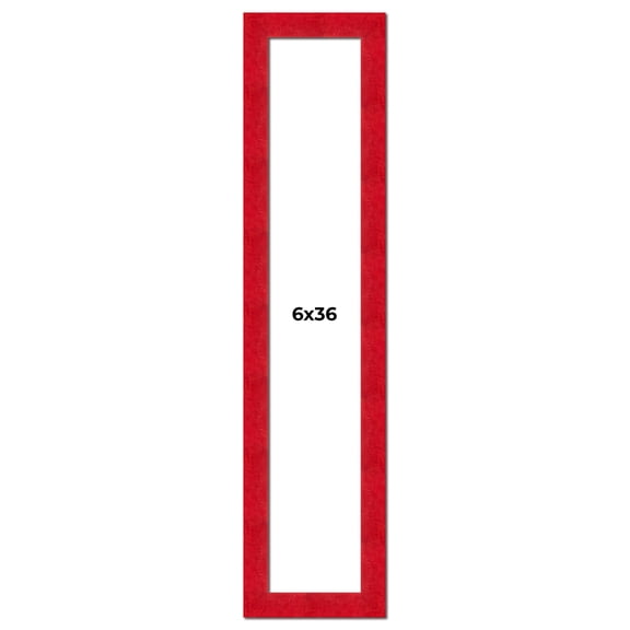 6x36 Frame Red Burl Solid Wood Picture Frame Width 1.75 Inches | Interior Frame Depth 0.5 Inches |