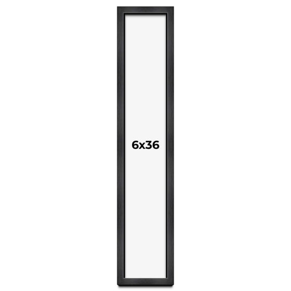 6x36 Shadow Box Frame Grey Charcoal Black | 0.875 Inches Deep | Solid Wood Shadowbox Display Frame
