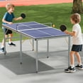 thumbnail image 1 of 6x3FT Professional Indoor/Outdoor Ping Pong Table Set - Portable Table Tennis Table with Net, 2 Paddles & 3 Balls for Adults & Teens, 1 of 7