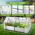 thumbnail image 1 of 6x3x1ft Galvanized Raised Garden Bed with Cover Metal Planter Box Kit and Mesh Cover for Garden Yard Vegetable Farm, 1 of 5