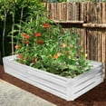 thumbnail image 1 of 6x3x1ft Raised Garden Bed Galvanized Planters Metal Outdoor Planters Planter Box Galvanized Steel Garden Bed for Vegetables, Flowers, Herbs , Silver, 1 of 9