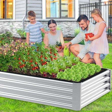 6x3x2ft Fabric Raised Garden Bed Liner for Planter Beds - Rectangle Planting Container for Outdoor, 269 Gallon