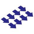 thumbnail image 1 of 6x4.7" Arrow Sticker Directional Sign Frosted Finish Adhesive Removable Floor Decal, Blue, 8 Pack, 1 of 5