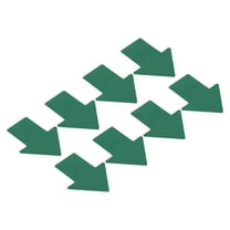 6x4.7" Arrow Sticker Directional Sign Frosted Finish Adhesive Removable Floor Decal, Green, 16 Pack
