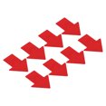 thumbnail image 1 of 6x4.7" Arrow Sticker Directional Sign Frosted Finish Adhesive Removable Floor Decal, Red, 16 Pack, 1 of 5