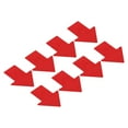 thumbnail image 1 of 6x4.7" Arrow Sticker Directional Sign Frosted Finish Adhesive Removable Floor Decal, Red, 8 Pack, 1 of 5