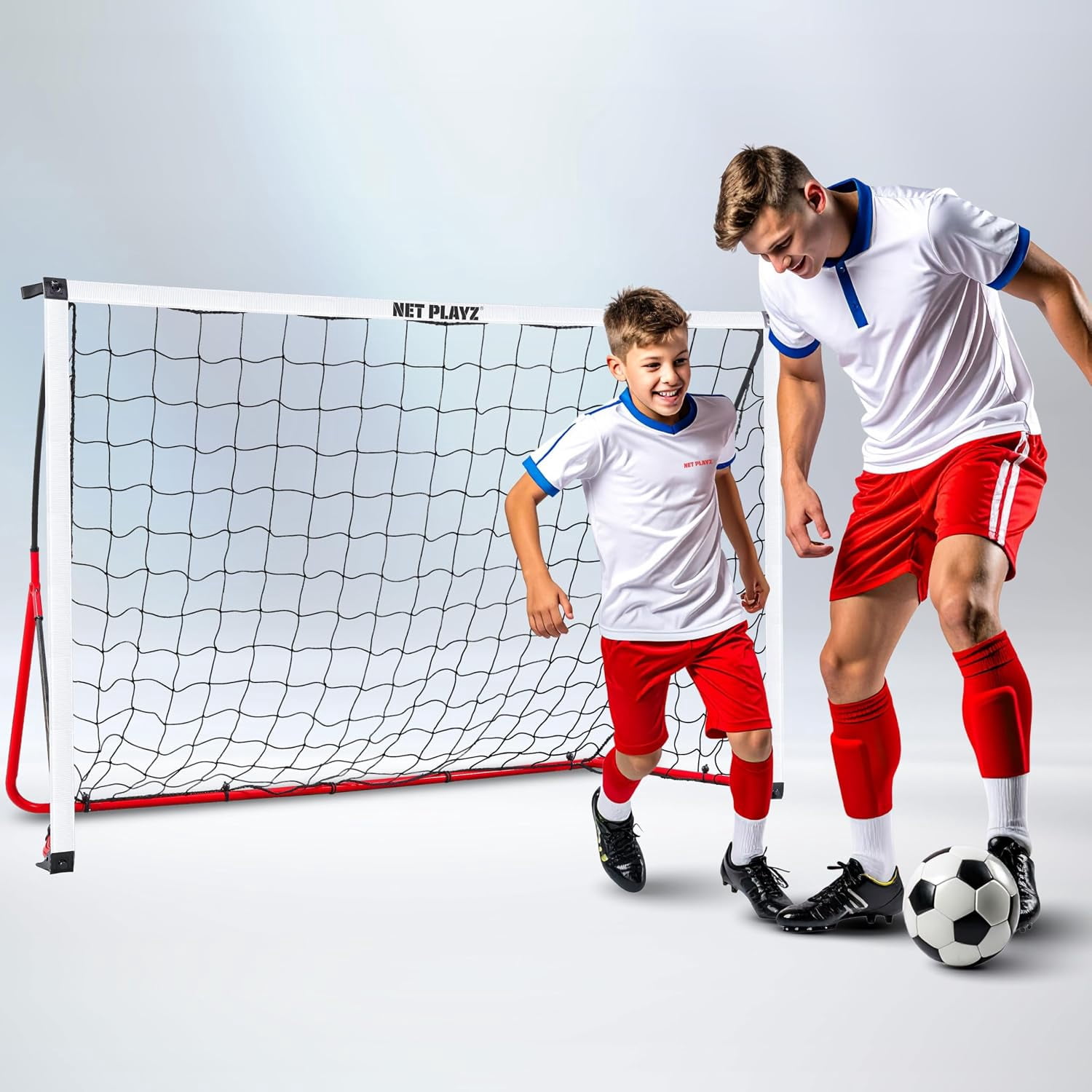 6x4 FT Portable Soccer Goal with 45-Ply Net, Quick Setup for Backyard Practice