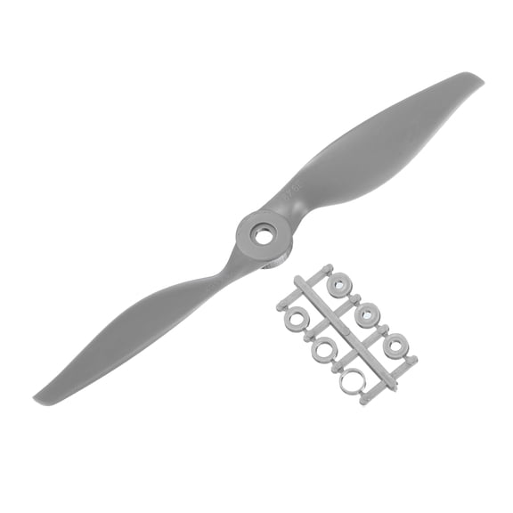 6x4 Inch Propeller RC Propellers 2-Vane Blades Props Gray with Adapter Rings for RC Airplane Aircraft Prop Replacement