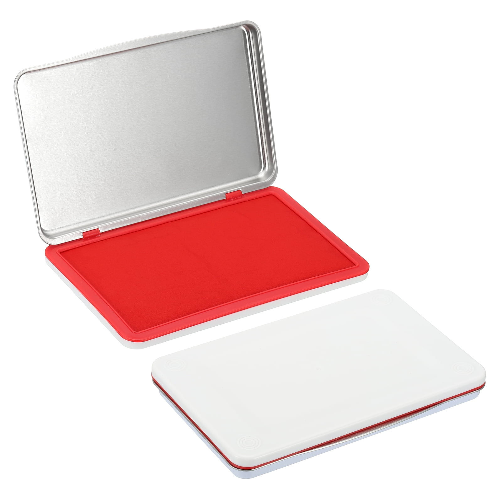 6x4 Inch Stamp Pad, 2Pcs Washable Craft Ink Pad, Waterproof Inkpad Clear Printing for Rubber Stamp, Card Making, Scrapbooking, Fingerprint, Handprint, Stamping, Red