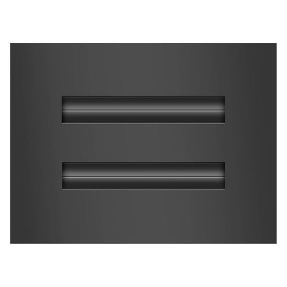 6x4 Modern Vent Cover - Decorative Black Aluminum - Standard Slot Diffuser - Heating and Cooling Register Grille for Ceiling, Walls & Floors - Texas