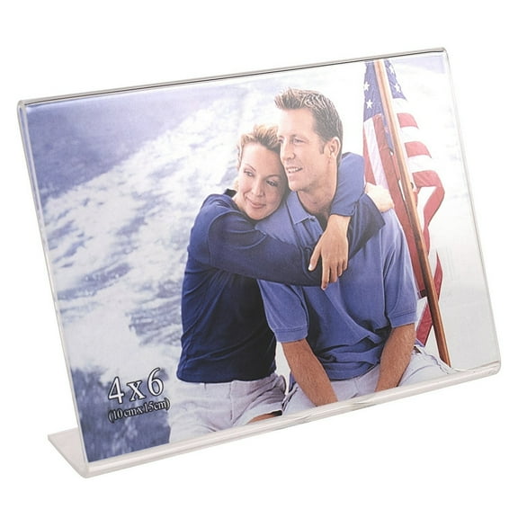 Tabletop acrylic 6x4 bentback  L  base - 4x6