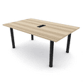 thumbnail image 1 of 6x4 Rectangular Conference Table  Post Legs Electric And Data, 1 of 7