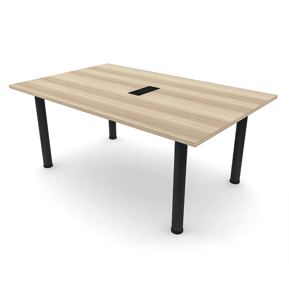 6x4 Rectangular Conference Table Post Legs Electric And Data