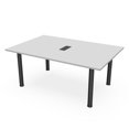 thumbnail image 1 of 6x4 Rectangular Conference Table  Post Legs Electric And Data, 1 of 7