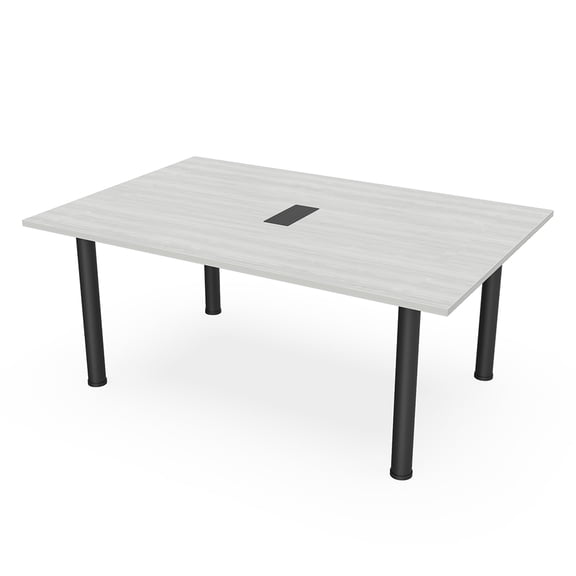 6x4 Rectangular Conference Table  Post Legs Electric And Data