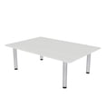thumbnail image 1 of 6x4 Rectangular Conference Table Silver Post Legs Electric And Data, 1 of 5