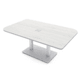 thumbnail image 1 of 6x4 Rounded Corner Conference Table Metal Base And Electrical Module, 1 of 7