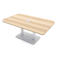 thumbnail image 1 of 6x4 Rounded Corner Conference Table Metal Base And Electrical Module, 1 of 7