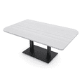 thumbnail image 1 of 6x4 Rounded Corner Conference Table Metal Base And Electrical Module, 1 of 5