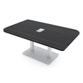 thumbnail image 1 of 6x4 Rounded Corner Conference Table Metal Base And Electrical Module, 1 of 7