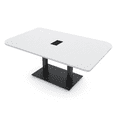 thumbnail image 1 of 6x4 Rounded Corner Conference Table Metal Base And Electrical Module, 1 of 7